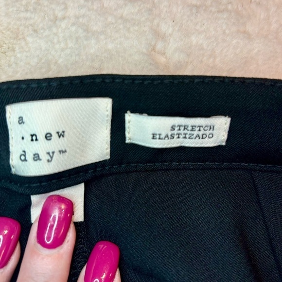 Sale! NWT A New Day Pants Adaptive Pants Black Stretch Panel ZipUp Cuffs Pockets - Picture 12 of 13